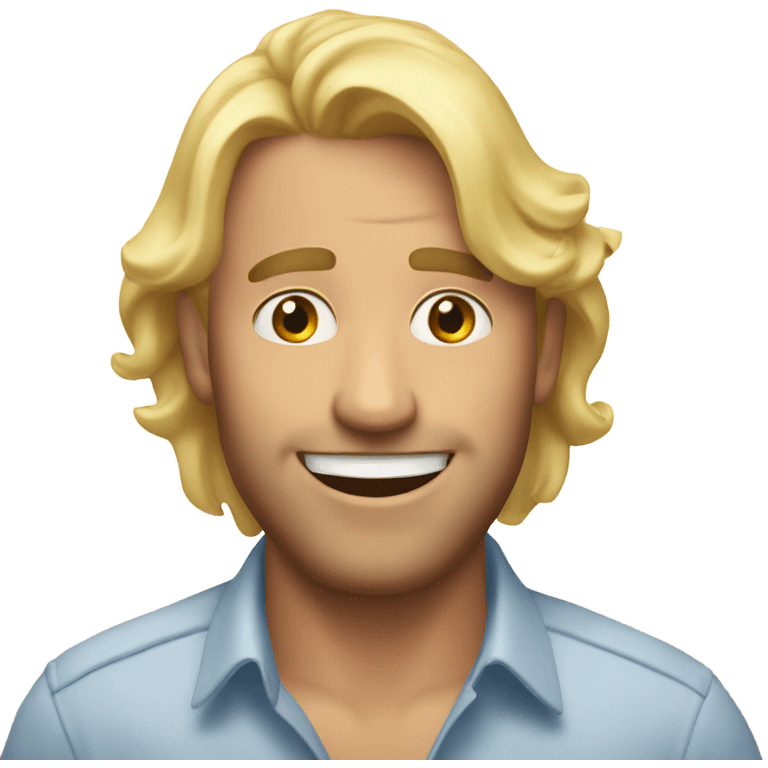 A happy birthday meme with a blond hair Floridian man emoji