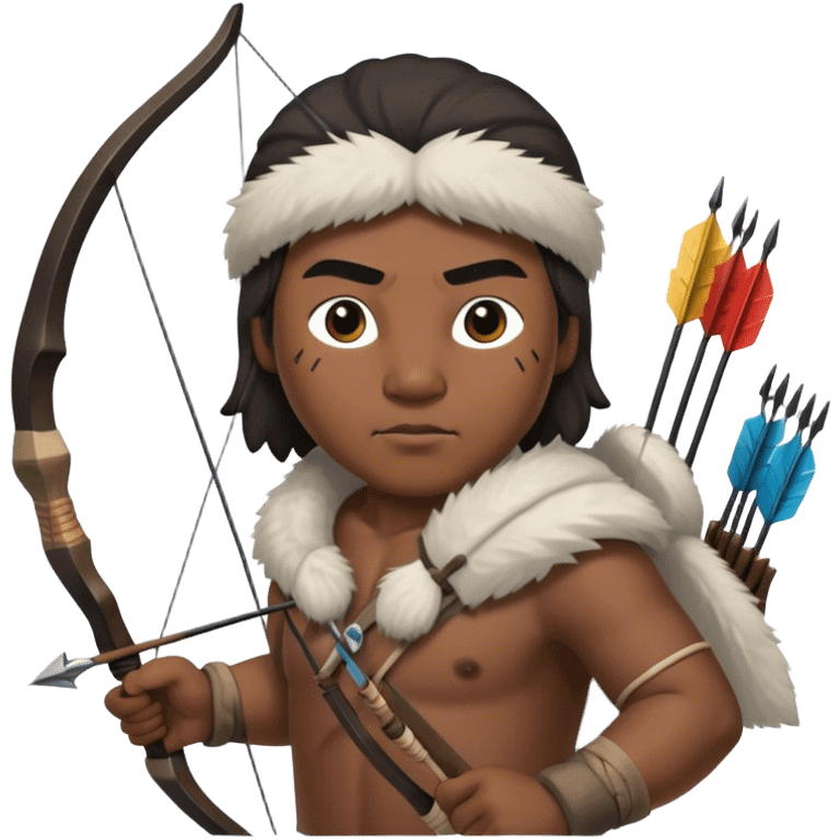 Inuit hunter holding bow and arrow emoji