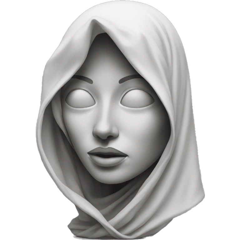 Veiled woman sculpture emoji