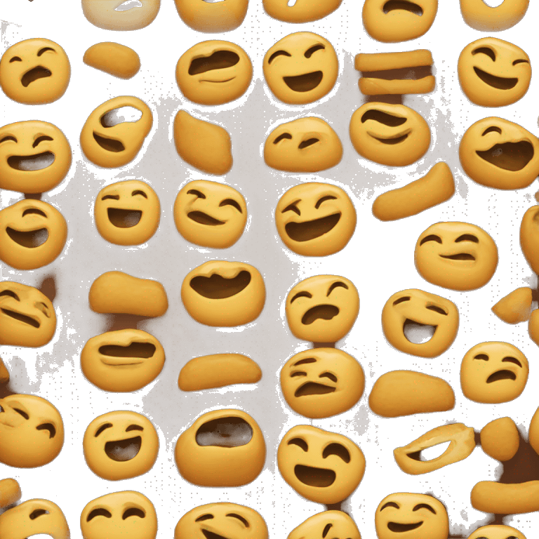 Put laughing eyes and mouth on real jaggery image emoji