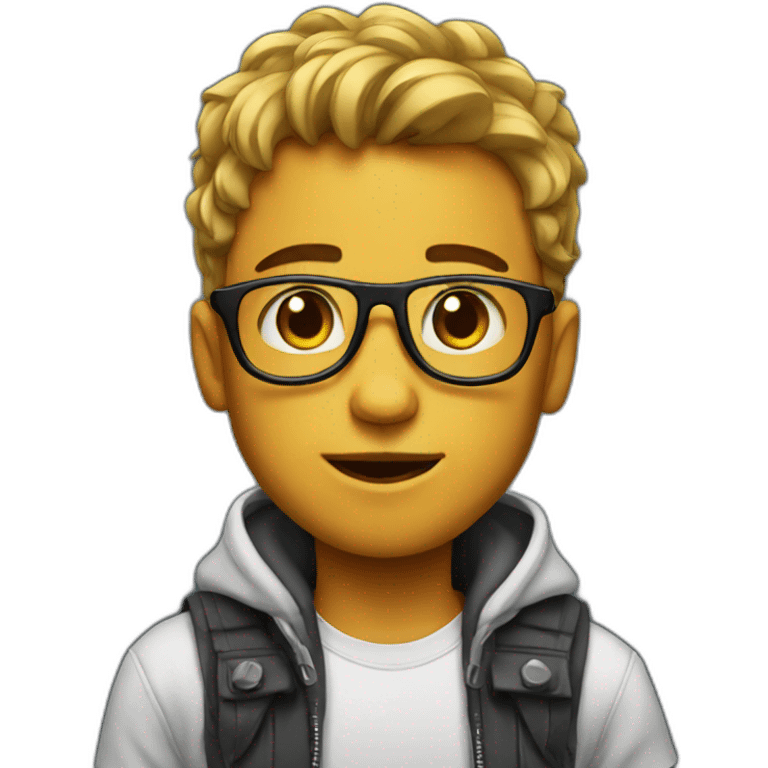 Cool boy portrait  emoji