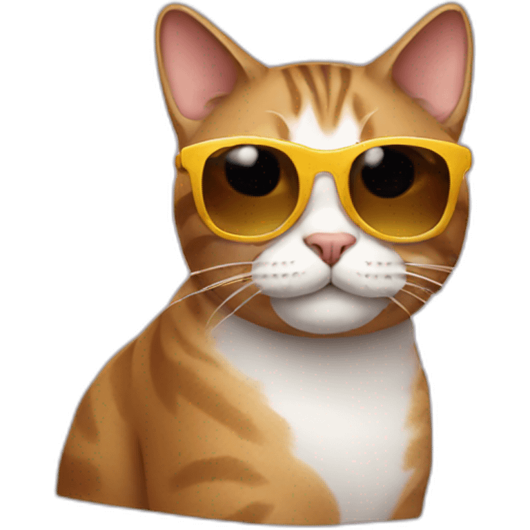 Cat with sunglasses emoji