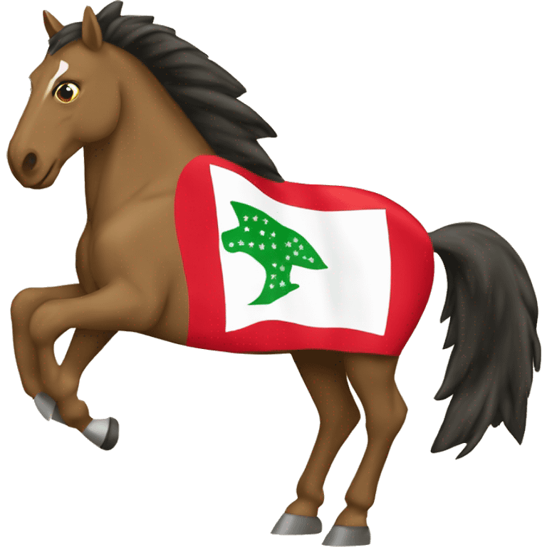 Tongan flag on a horse emoji