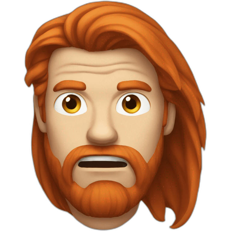 angry long hair redhead guy emoji