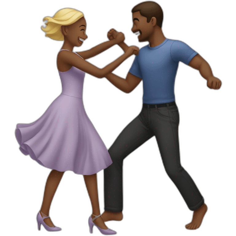 Couple dancing together  emoji