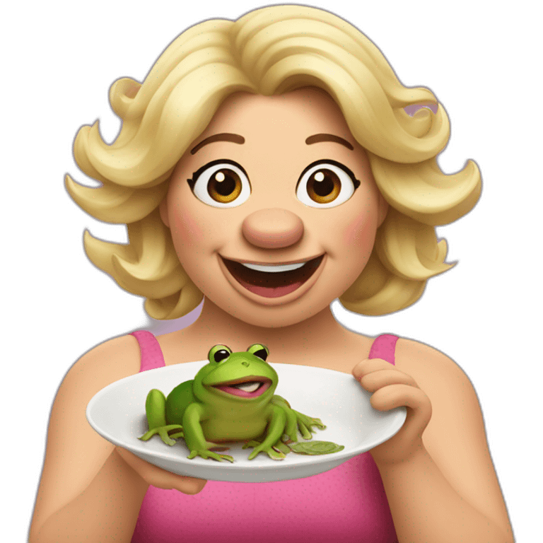 miss piggy eating frogs emoji