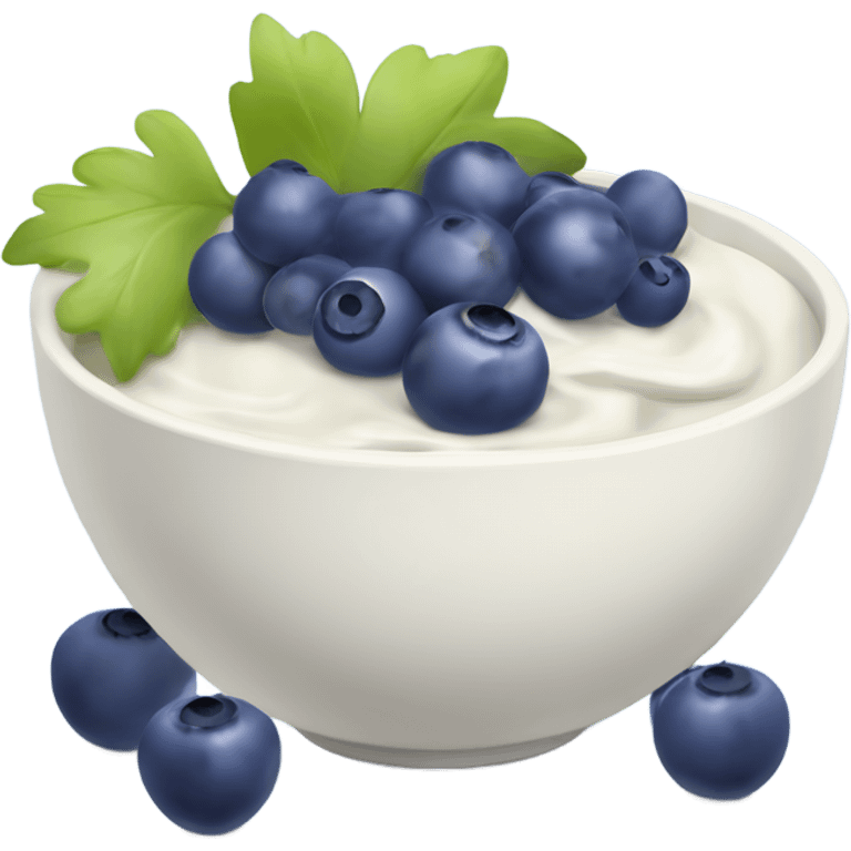 yoghurt bowl with grapes and blueberries emoji