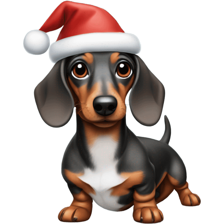 Dapple Dachshund Santa emoji