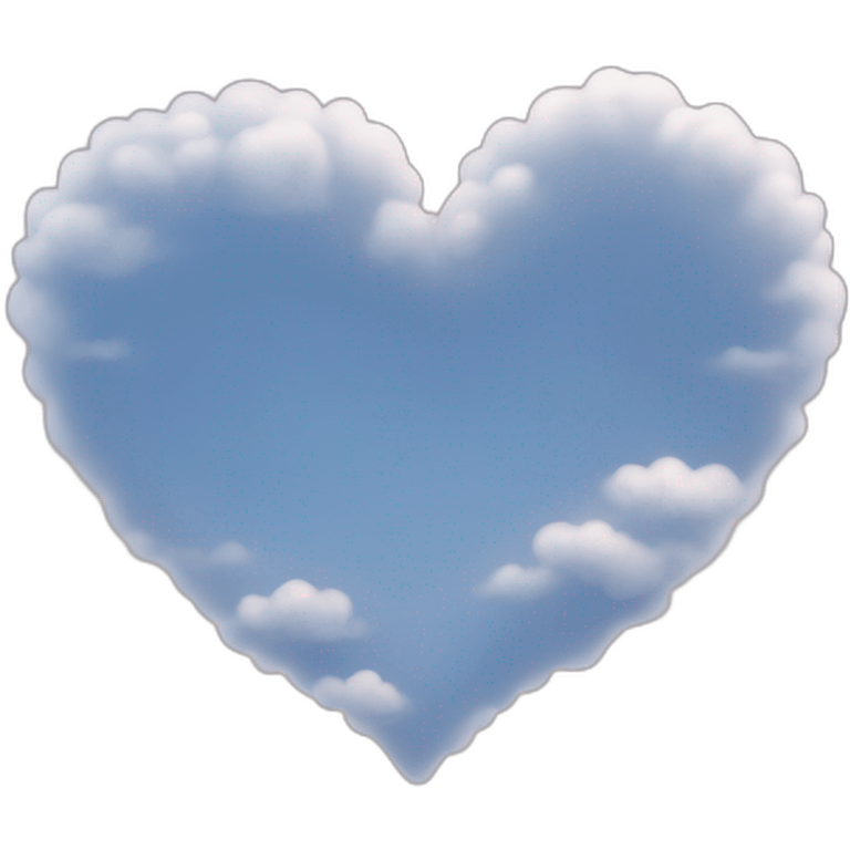 Coeur sur un nuage emoji