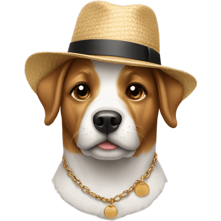 dog with hat emoji