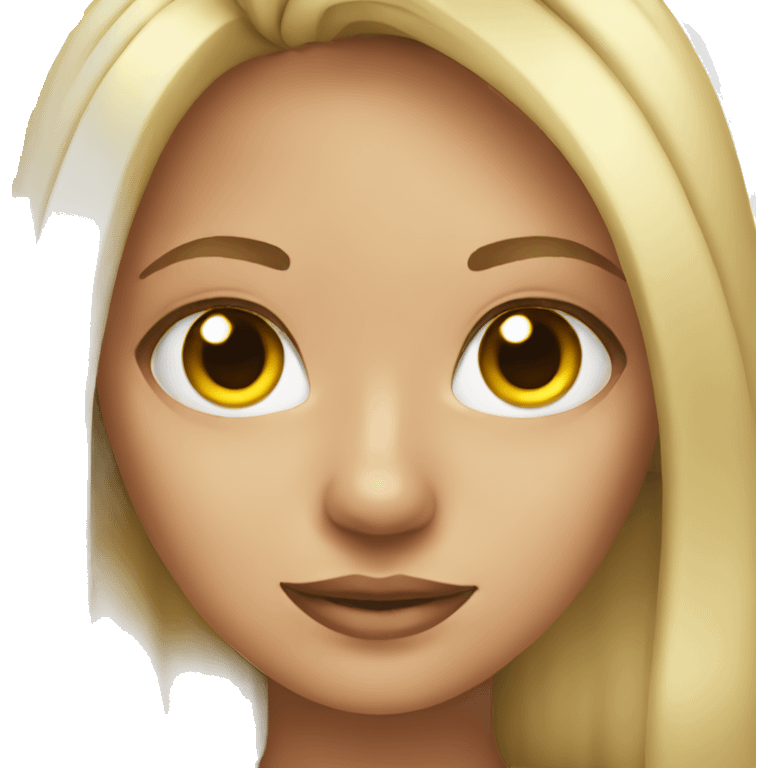 blonde girl with piercing emoji