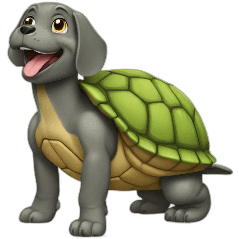 Tortue sur chien emoji