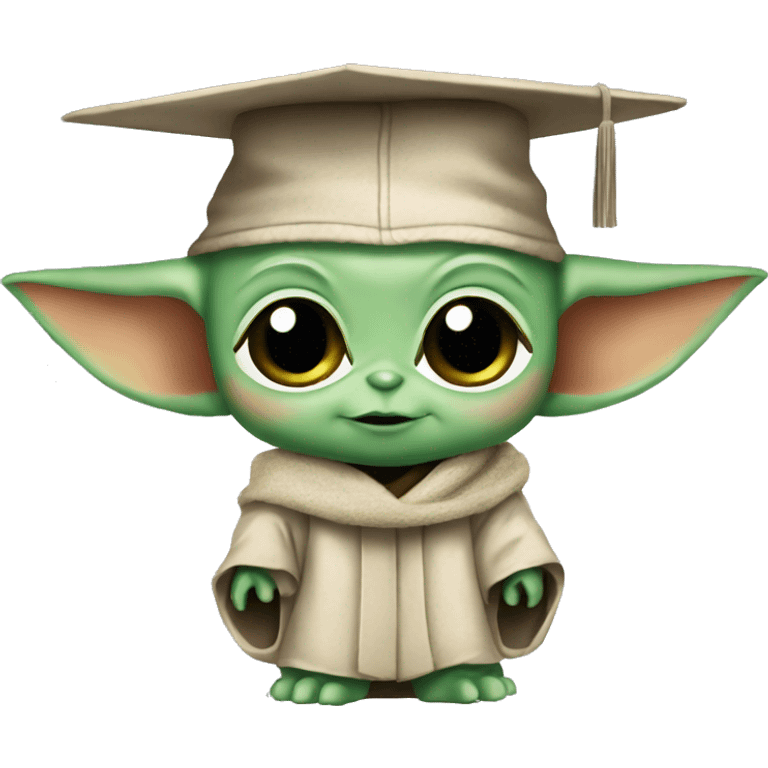 Baby Yoda graduating  emoji