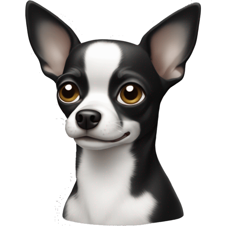 A black and white chihuahua  emoji