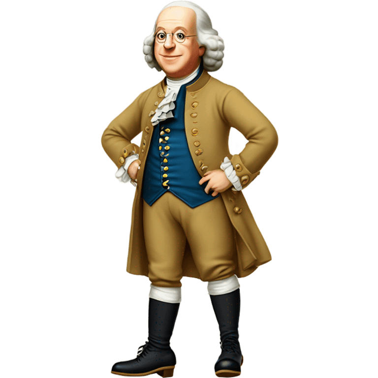 Benjamin Franklin roller skating emoji