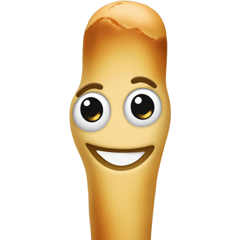 Smiling breadstick emoji