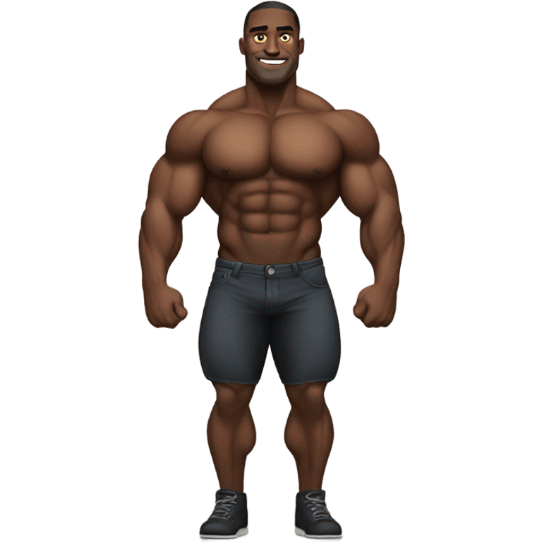 Black bodybuilder  emoji