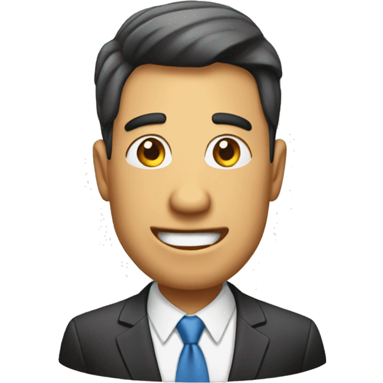 Exited business man emoji