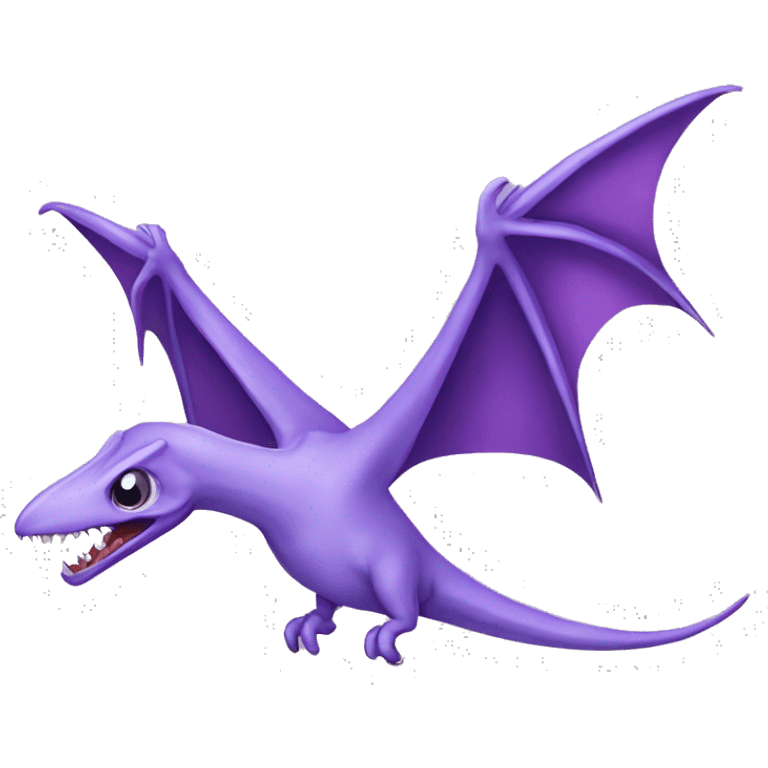 lavender evil vampiric pterodactyl flying emoji