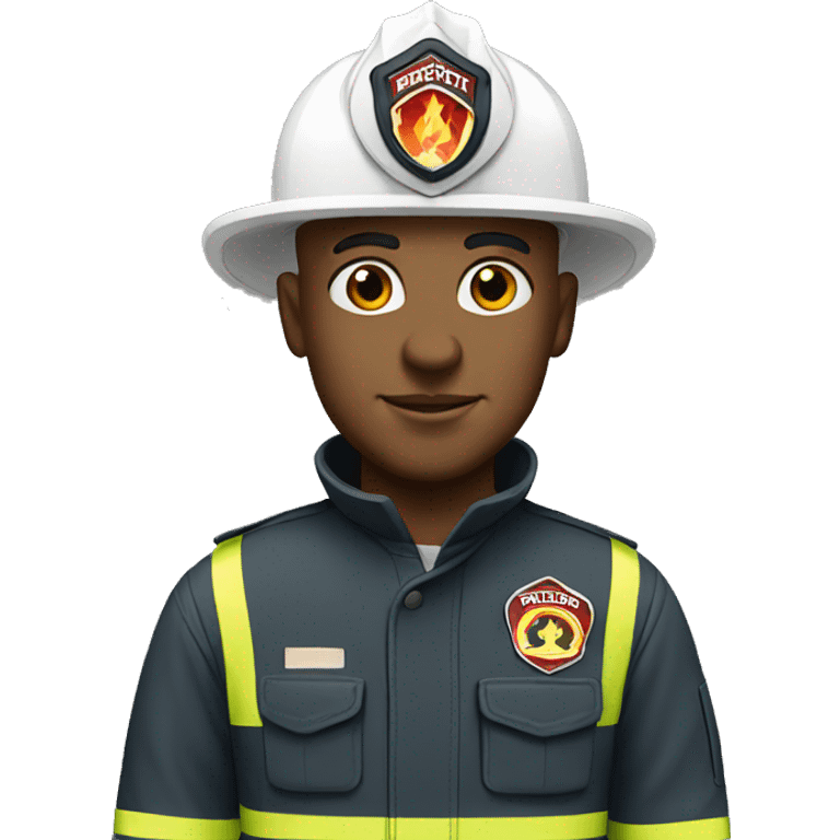 Bald white firefighter  emoji