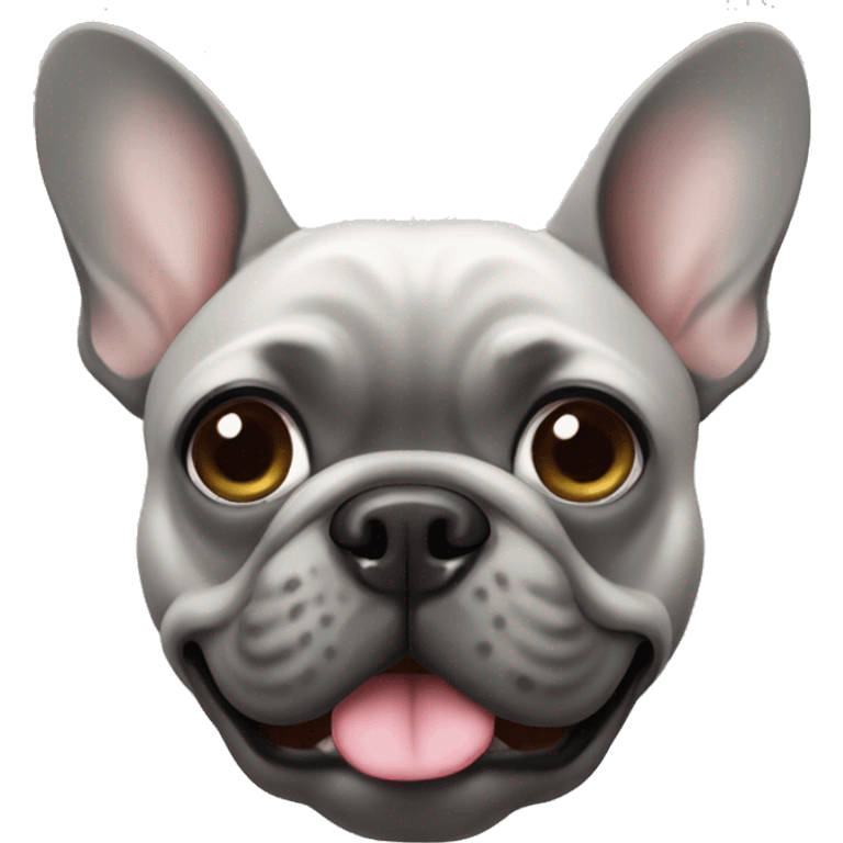 Grey French Bulldog emoji