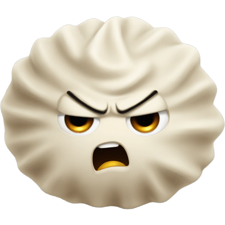 Angry dumpling emoji