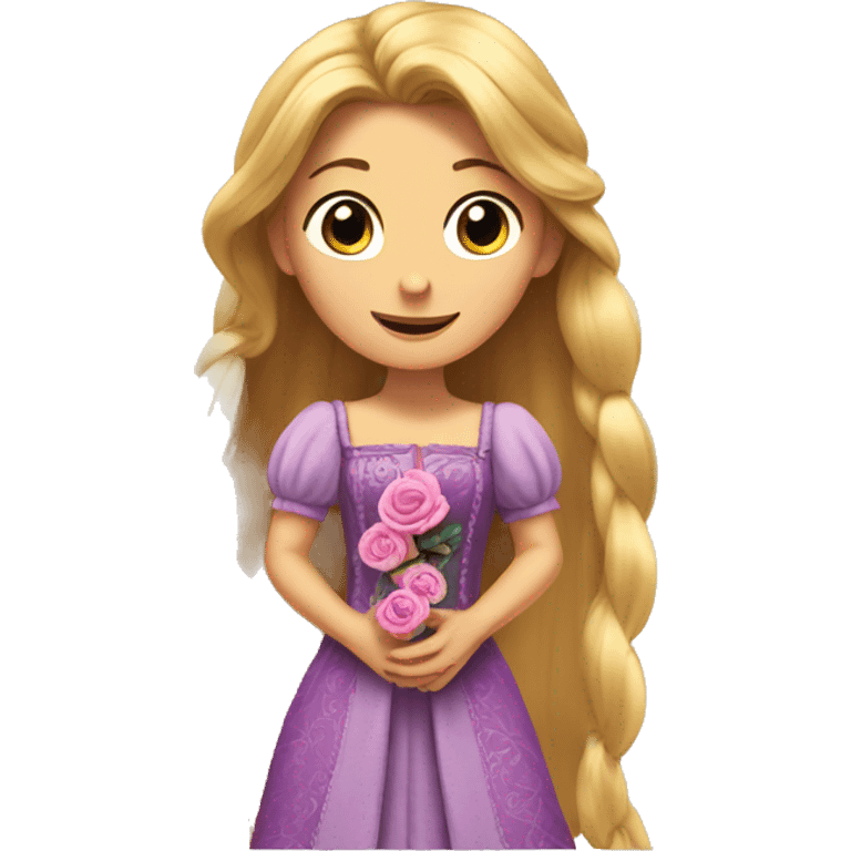 Rapunzel florero emoji