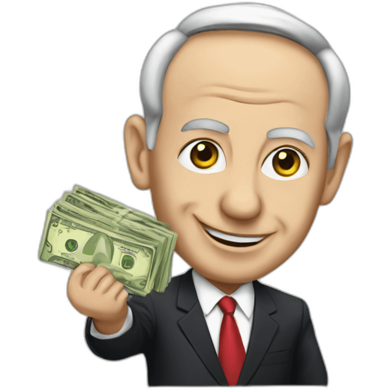 Netanyahu with money emoji