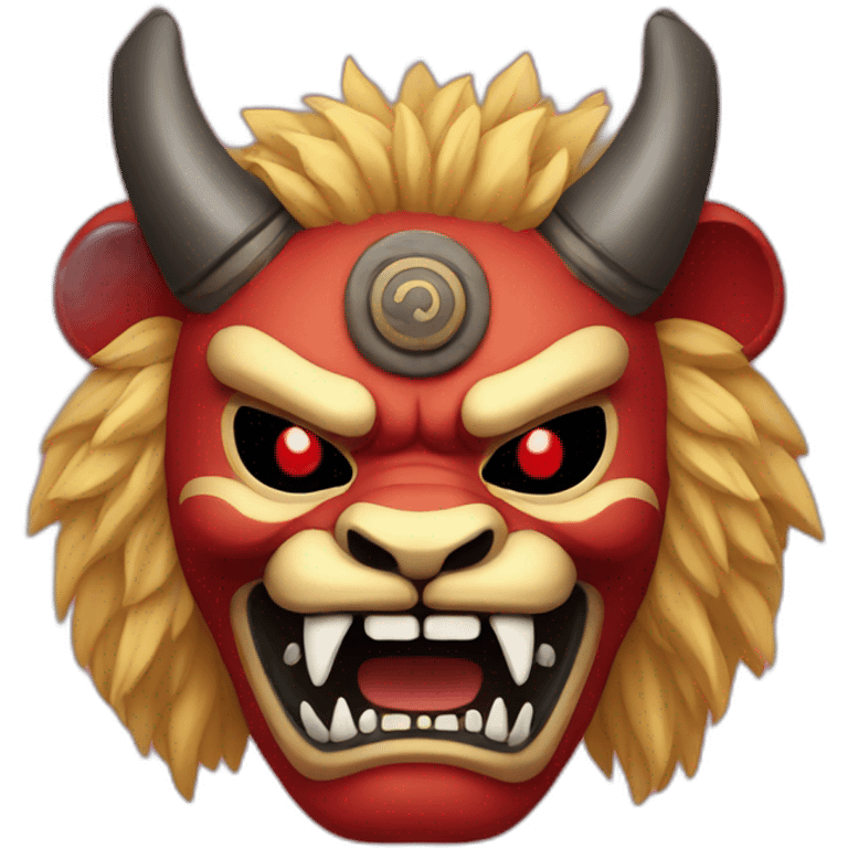 oni lion japanese mask emoji