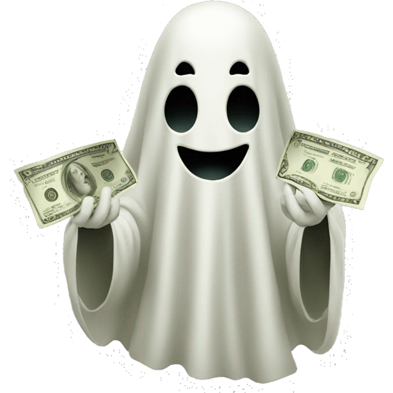 ghost with money emoji