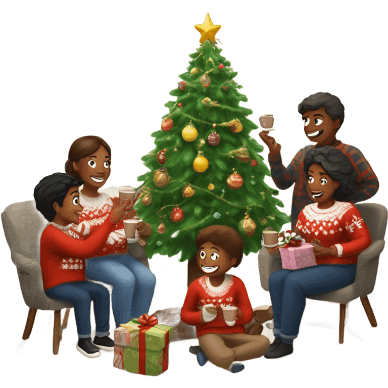 christmas moment with family  emoji