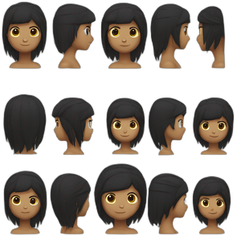 ninja black hair emoji