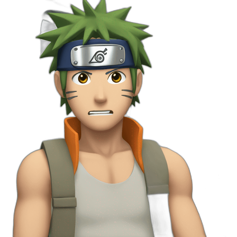 Naruto en train de faire un malaise emoji