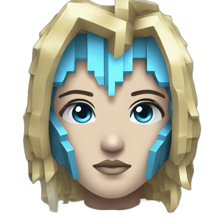 Minecraft Articuno Cyberpunk Head emoji