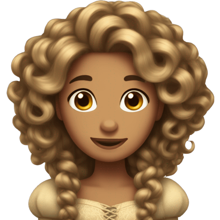 Curly hair rapunzel emoji