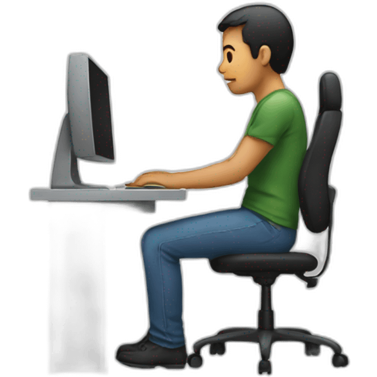 a person sitting at a computer emoji