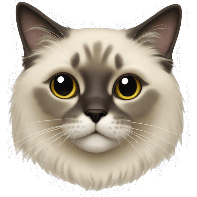 Seal point ragdoll cat emoji