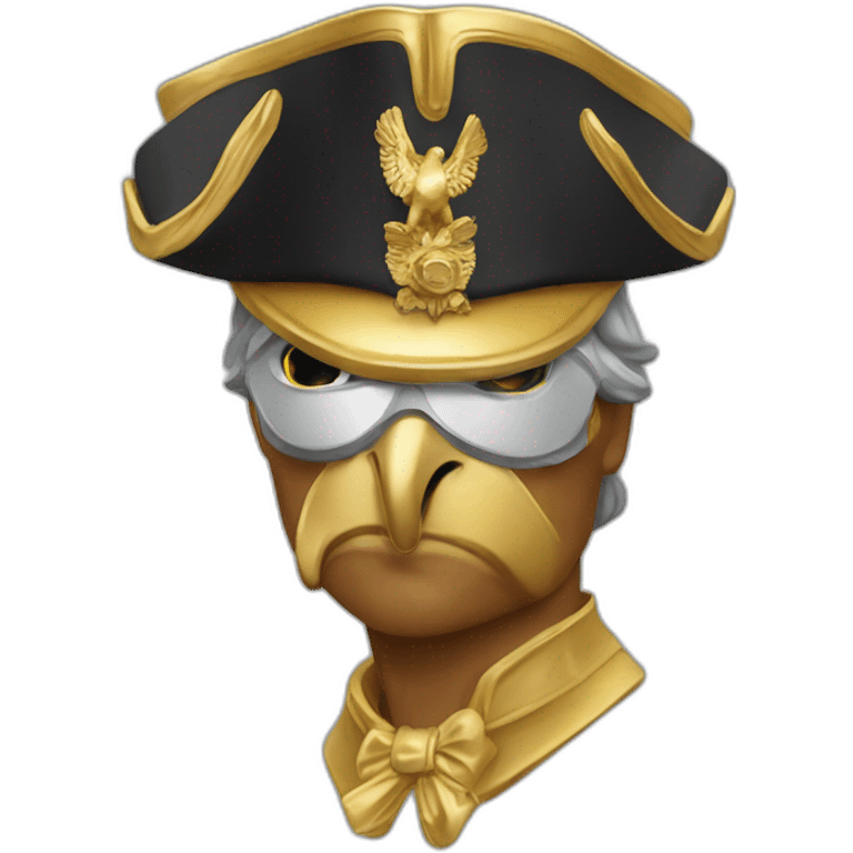 statue golden eagle with napoleon tricorne hat emoji