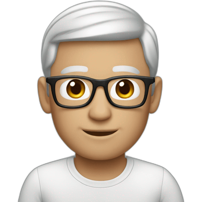 tim cook with black macbook pro emoji