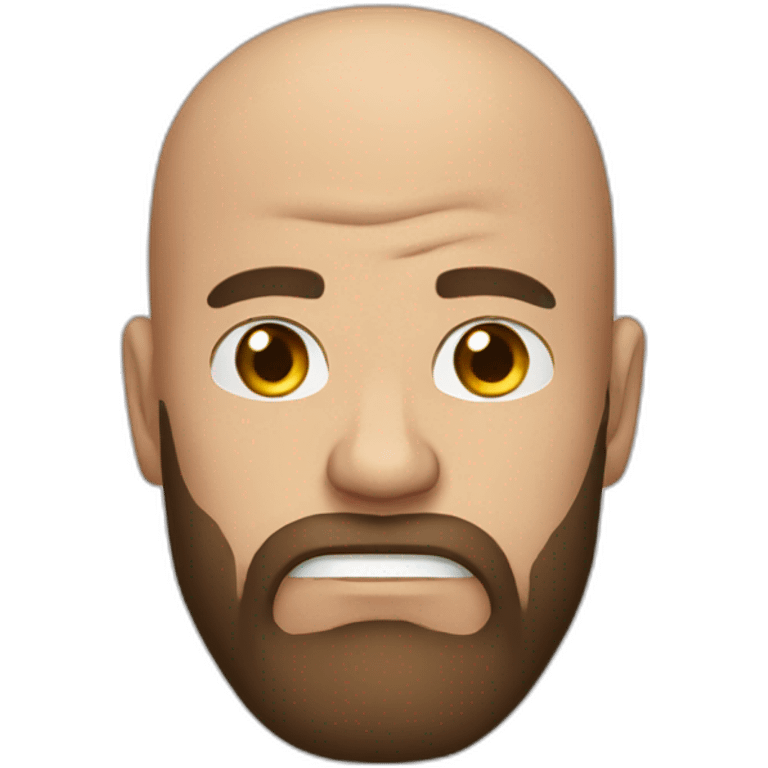 Andrew tate bald muscular angry face brown beard emoji