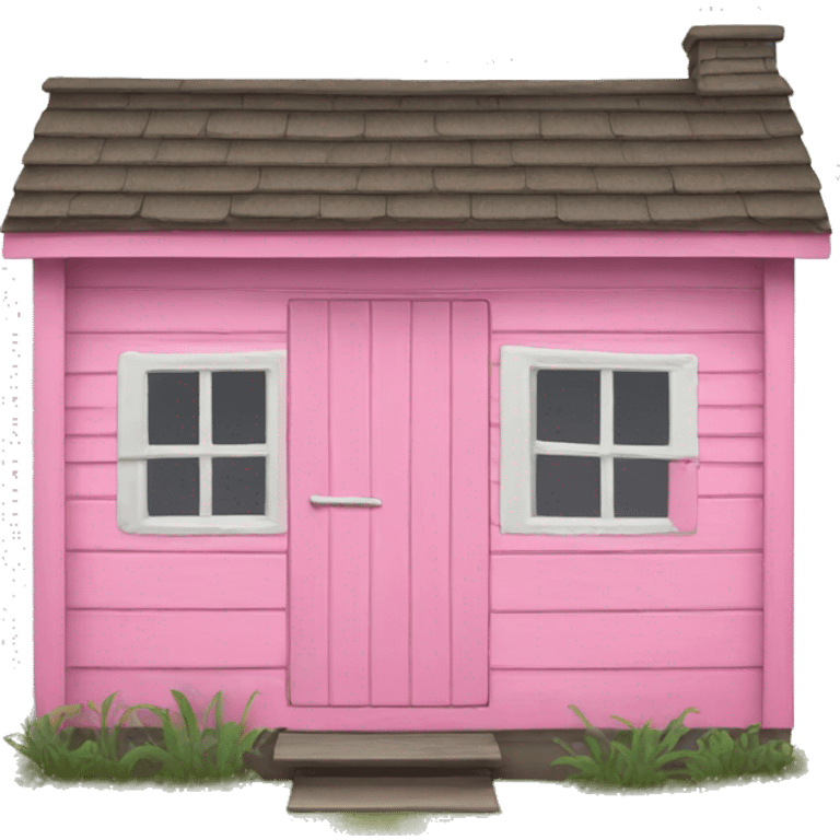 Pink shack emoji