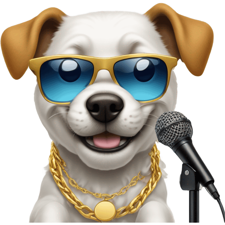 dog rapping emoji