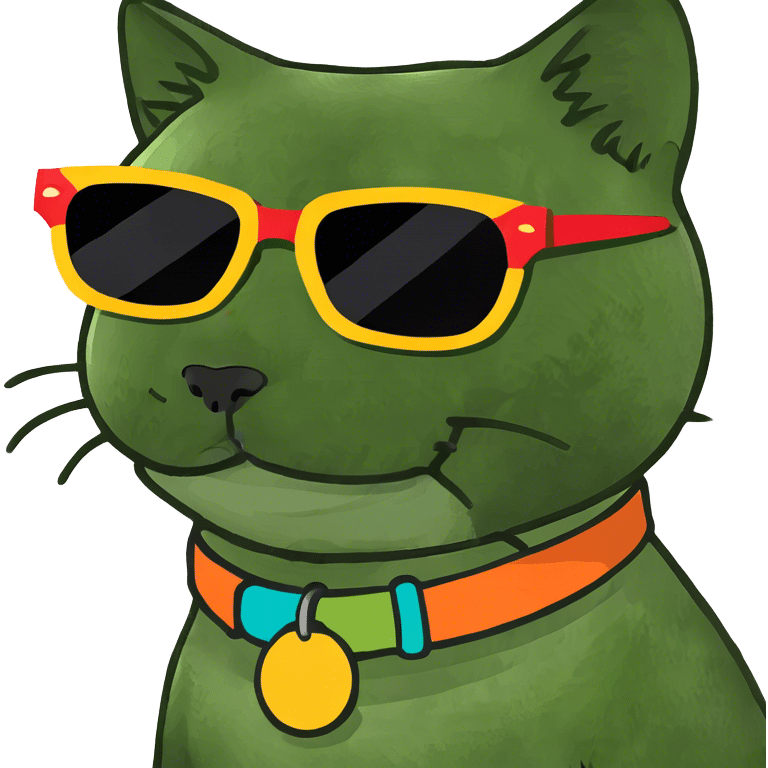 Cat with sunglasses emoji