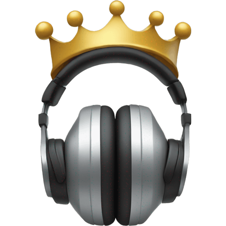 Big Crown listening to headphone emoji