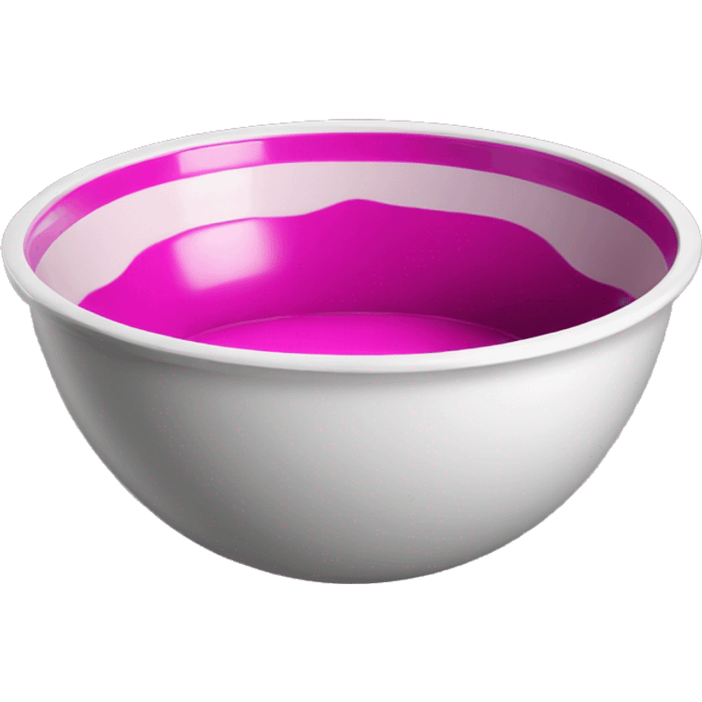 Realistic magenta mixing bowl emoji