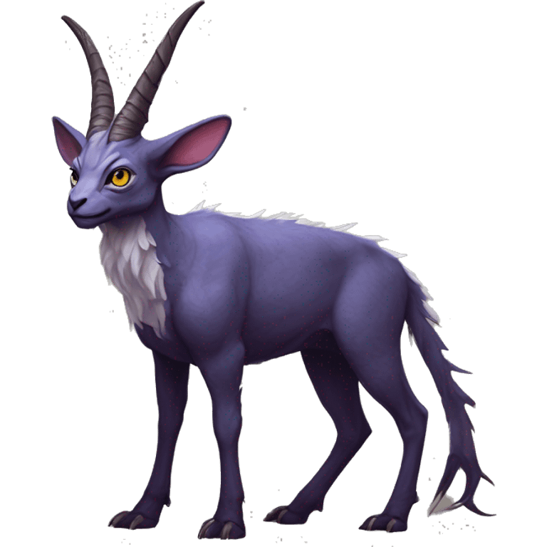 Modern Realistic Rare Fantasy Horned Vernid-Trico-species by LiLaiRa, full body emoji