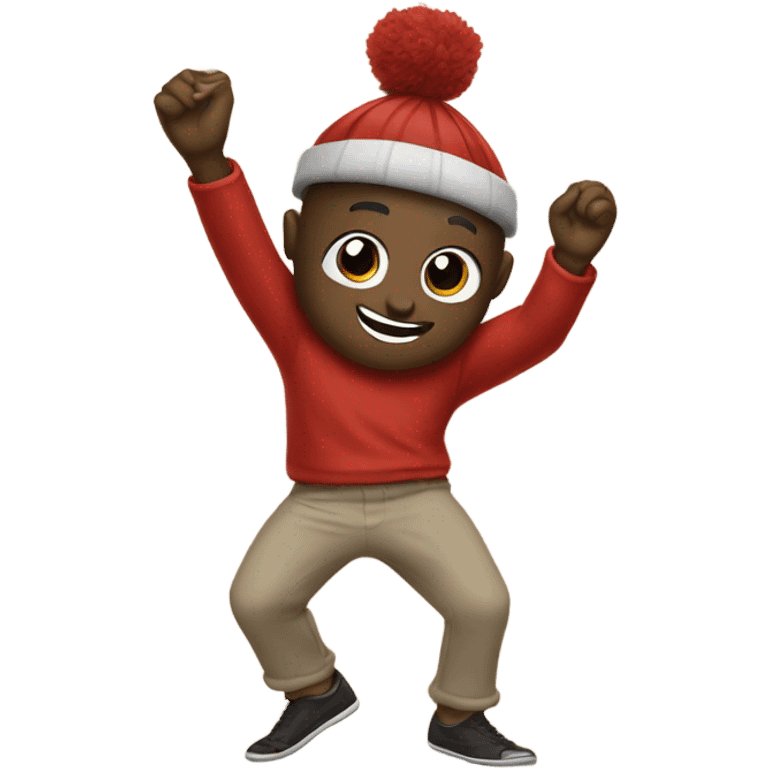 A buckeye dancing  emoji