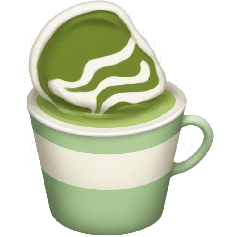 Sage green latte emoji