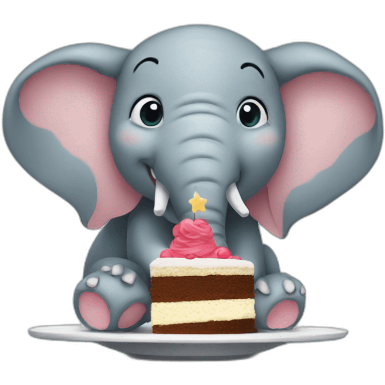 elephant eating cake emoji