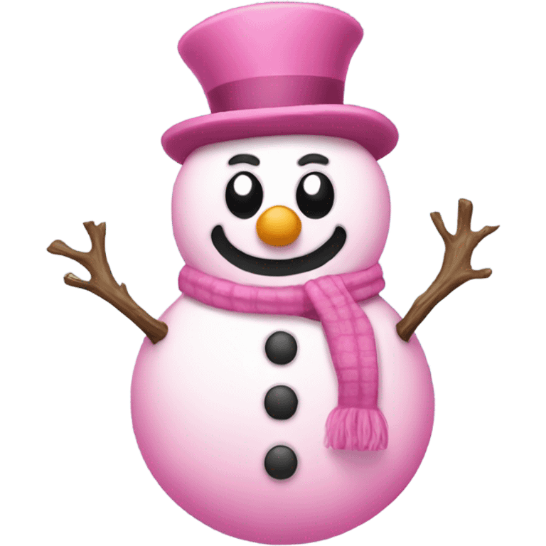 pink snowman emoji